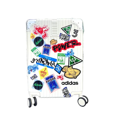 Vali Adidas Sticker Power 22 inch - Kéo Cabin Nhẹ, 4 Bánh Xe Quay 360 Độ, Thiết Kế Họa Tiết Sticker Độc Đáo, Dành Cho Đi Du Lịch