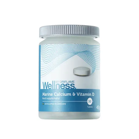 Viên Uống Bổ Sung Canxi Vitamin D Oriflame Marine Calcium - Bảo Vệ Xương Khớp và Răng Chắc Khỏe, 30 Viên Hỗ Trợ Đề Kháng