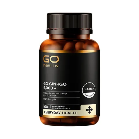 [Nhập khẩu] Viên uống Go Ginkgo New Zealand 9000 - Hỗ trợ cải thiện trí nhớ và tuần hoàn não, 60 viên bổ não tự nhiên, tăng cường sự tập trung
