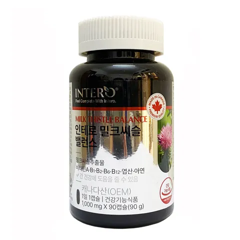 Viên Uống Hỗ Trợ Thải Độc Gan Intero Milk Thistle Balance 90 Viên - Tăng Cường Chức Năng Gan, Bảo Vệ Sức Khỏe Từ Thiên Nhiên