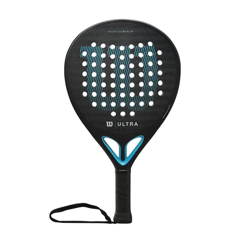 Vợt Padel Wilson Ultra Elite V2 Black/Blue - Dụng Cụ Thể Thao Cao Cấp Chống Shock với Công Nghệ Opti Grip, Trọng Lượng Nhẹ 361g