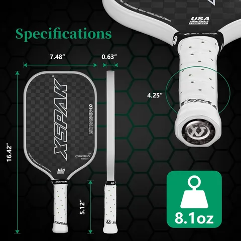 Vợt Pickleball XSPAK 12K Carbon Fiber B0CJQY192G - Độ bền cao, kiểm soát tối ưu cho người chơi trung cấp và chuyên nghiệp