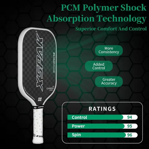 Vợt Pickleball XSPAK 12K Carbon Fiber B0CJQY192G - Độ bền cao, kiểm soát tối ưu cho người chơi trung cấp và chuyên nghiệp