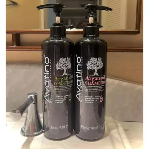 Cặp Dầu Gội Xả Phục Hồi Tóc Avatino Argan Oil 800ml - Giúp Dưỡng Ẩm, Phục Hồi Tóc Khô Xơ Hư Tổn, Chăm Sóc Tóc Mềm Mượt