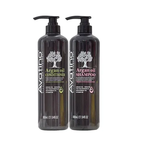 Cặp Dầu Gội Xả Phục Hồi Tóc Avatino Argan Oil 800ml - Giúp Dưỡng Ẩm, Phục Hồi Tóc Khô Xơ Hư Tổn, Chăm Sóc Tóc Mềm Mượt