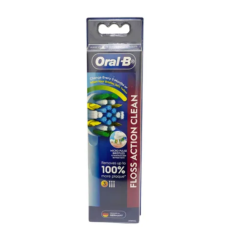 Đầu Bàn Chải Điện Oral-B Flossaction Công Nghệ MicroPulse Thay Thế - Làm Sạch Sâu Cho Răng Nhạy Cảm - Bộ 2 Đầu Chải Thông Minh