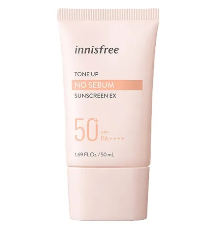Kem Chống Nắng Innisfree No Sebum SPF50 Kiểm Soát Nhờn, Nâng Tone Da, Chống Nắng Tối Ưu, Dành Cho Da Dầu, Hỗn Hợp, Làn Da Sáng Mịn