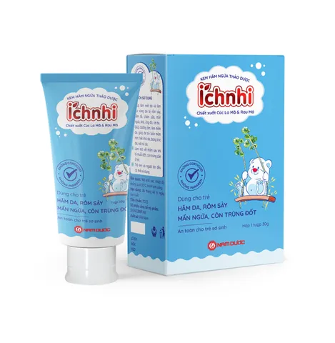 Kem hăm ngứa Ích Nhi Nam Dược 30g - Dưỡng ẩm, làm dịu da cho trẻ sơ sinh, hỗ trợ điều trị hăm ngứa và rôm sảy.