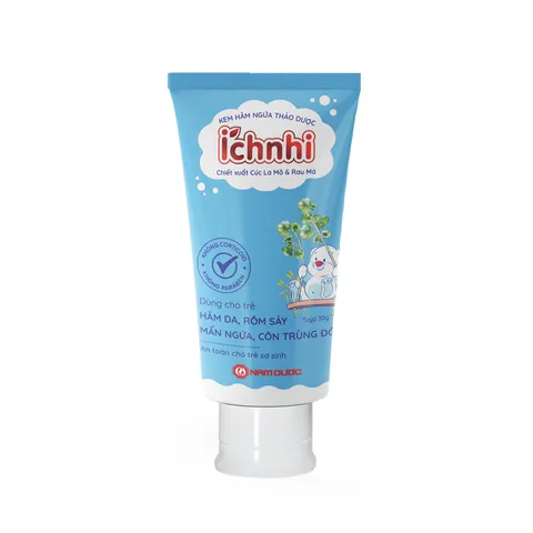 Kem hăm ngứa Ích Nhi Nam Dược 30g - Dưỡng ẩm, làm dịu da cho trẻ sơ sinh, hỗ trợ điều trị hăm ngứa và rôm sảy.