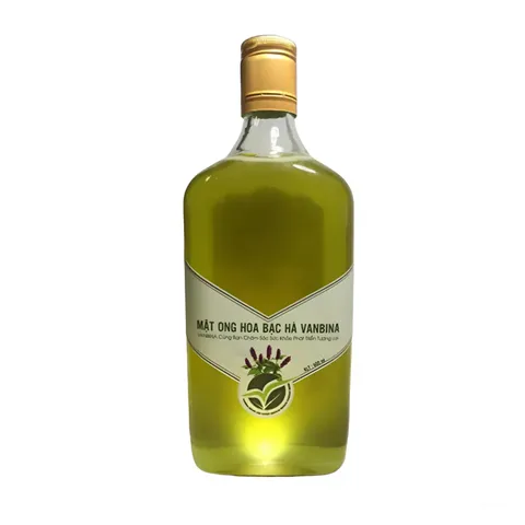 Mật Ong Hoa Bạc Hà Vanbina 600ml - Nguyên Chất, Giúp Làm Đẹp Da và Tăng Cường Sức Khỏe Từ Thiên Nhiên