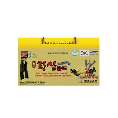 Nước Hắc Sâm Không Đường Golden Health Black Ginseng Premium Gold - Tăng Cường Sức Khỏe, Hỗ Trợ Ổn Định Đường Huyết, Thư Giãn Tinh Thần