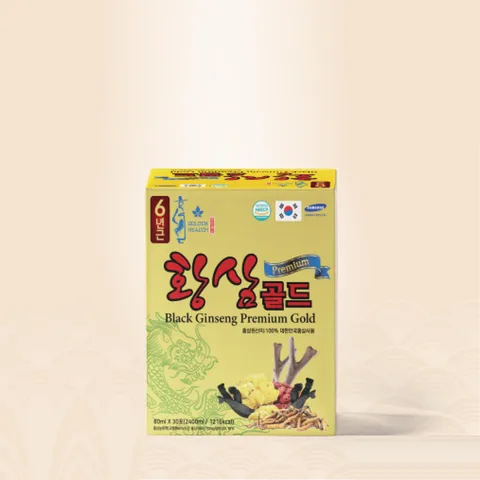 Nước Hắc Sâm Không Đường Golden Health Black Ginseng Premium Gold - Tăng Cường Sức Khỏe, Hỗ Trợ Ổn Định Đường Huyết, Thư Giãn Tinh Thần
