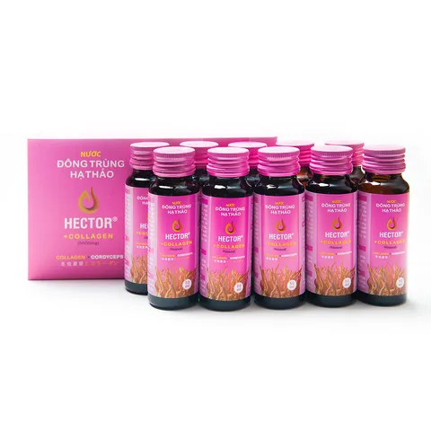 Nước Uống Đông Trùng Hạ Thảo Hector Collagen 5000mg - Giải Pháp Tăng Cường Collagen, Làm Đẹp Da và Tóc Tự Nhiên, Hỗ Trợ Sức Khỏe