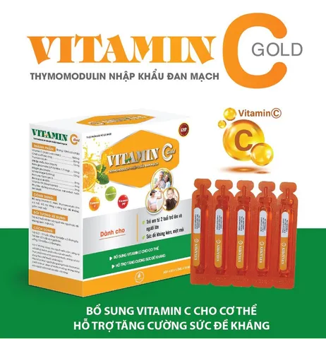Siro Vitamin C Gold - Thực Phẩm Chức Năng Bổ Sung Vitamin C Tăng Cường Miễn Dịch, Hỗ Trợ Khỏe Mạch và Làm Sáng Da