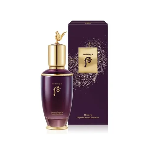 Sữa Dưỡng Trẻ Hóa Da Whoo Hwanyu Imperial Youth Emulsion 110ml - Dưỡng ẩm, Tái tạo, Giảm nếp nhăn, Chất chống Oxy hóa Hàn Quốc