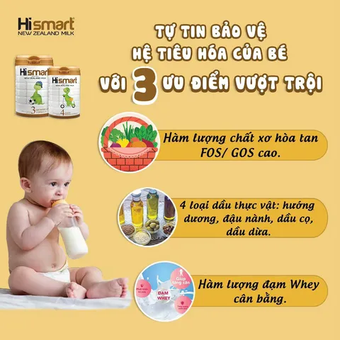 Sữa Hismart Premium số 4 cho bé từ 24 tháng - Hỗ trợ phát triển não bộ, tăng cường miễn dịch, công thức giàu DHA và vitamin A, E, C