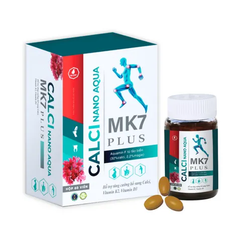 Viên bổ sung canxi Calci Nano Aqua MK7 Plus - Hỗ trợ hấp thụ canxi, vitamin D3 & K2 cho xương chắc khỏe - 60 viên từ Gia Phát