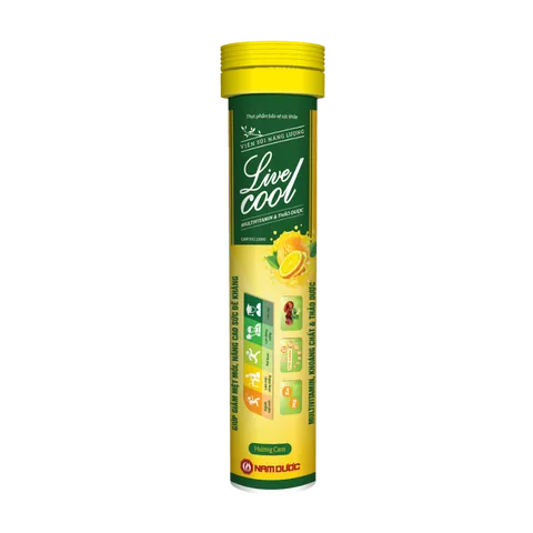 Viên Sủi Năng Lượng Livecool Hương Cam 16 Viên - Hỗ Trợ Giảm Mệt Mỏi, Bổ Sung Vitamin Nhóm B, Giúp Tăng Cường Tập Trung