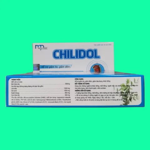 Viên Uống Chilidol Giảm Ho - Hỗ Trợ Tai Hại Đau Họng, Đờm - Hộp 30 Viên Thảo Mộc Tự Nhiên từ Công Ty Smard