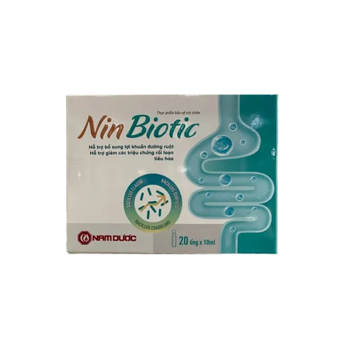 Viên Uống Hỗ Trợ Bổ Sung Lợi Khuẩn Đường Ruột NinBiotic Nam Dược - 20 Ống X 10ml, Duy Trì Sức Khỏe Tiêu Hóa Cho Trẻ Em Và Người Lớn