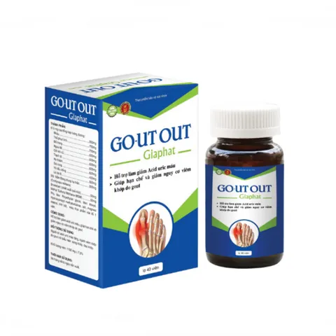 Viên uống hỗ trợ điều trị gút G.o.u.t Out Gia Phát - Giảm Acid Uric, cải thiện đau sưng khớp, 40 viên hữu cơ thiên nhiên