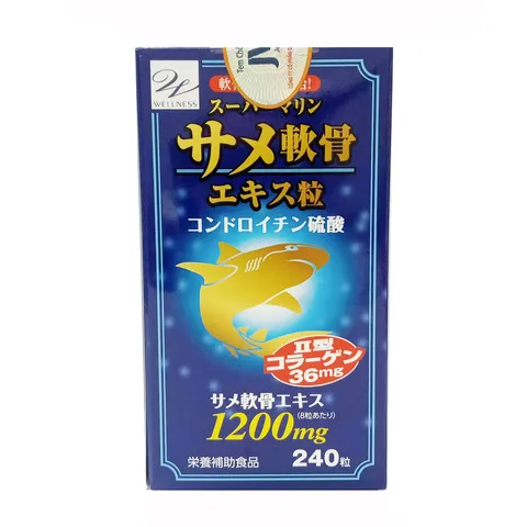 Viên Uống Hỗ Trợ Xương Khớp Super Marine Shark 240 Viên - Giảm Đau, Viêm, Tái Tạo Sụn Khớp và Làm Đẹp Da từ Nhật Bản
