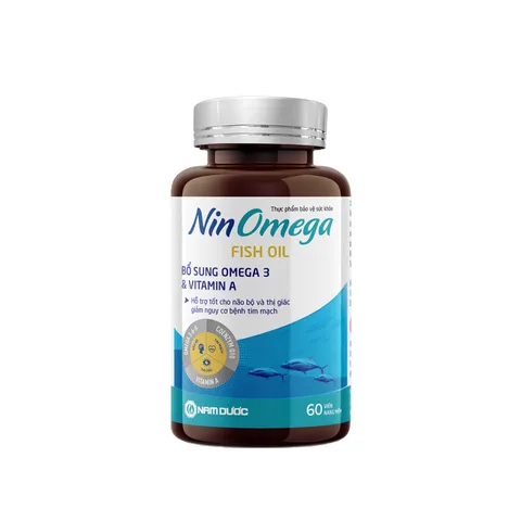 Viên uống Nin Omega Nam Dược 60 viên - Hỗ trợ não bộ và thị giác, Omega 3, 6, 9, vitamin A, sức khỏe tối ưu cho trẻ em và người lớn