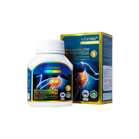 Viên uống Vitatree Glucosamine 1500 Plus Sụn Cá  - Hỗ Trợ Khớp Linh Hoạt, Sức Khỏe Xương 100 Viên Úc