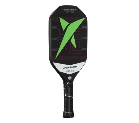Vợt Pickleball Drop Shot Explorer Comfort 2024 - Đen và Xanh, Thiết Kế Hiện Đại, Chất Liệu Sợi Thủy Tinh, Độ Bền Cao, Dành Cho Trung Cấp