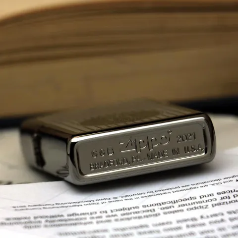 Bật Lửa Zippo 49629 Founder’s Day 2021 Black Ice - Phiên Bản Đen Huyền Bí Kỷ Niệm Sáng Lập Zippo, Quà Tặng Độc Đáo