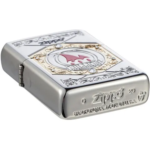 Bật lửa Zippo CZA-3-22 Armor Kỷ Niệm 600 Triệu - Phiên Bản Giới Hạn Châu Á, Vỏ Dày High Polish Chrome, Tặng Thẻ Vàng 18K