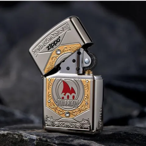Bật lửa Zippo CZA-3-22 Armor Kỷ Niệm 600 Triệu - Phiên Bản Giới Hạn Châu Á, Vỏ Dày High Polish Chrome, Tặng Thẻ Vàng 18K