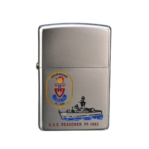 Bật Lửa Zippo USS Reasoner FF-1063 Bản Mạ Chrome - Quà Tặng Độc Đáo Chủ Đề Tàu Chiến Mỹ, Sưu Tầm Cao Cấp