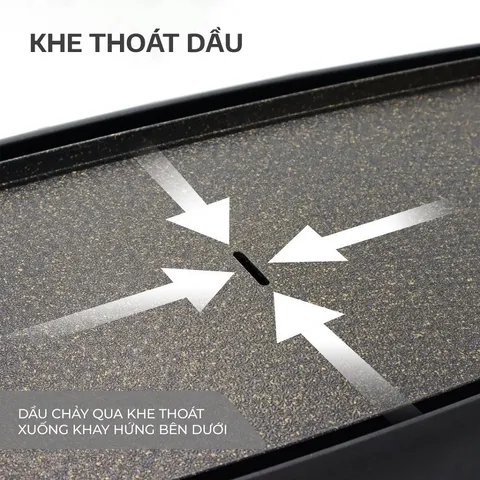 Bếp Nướng Điện Seka SK540 - 1800W Chống Dính Vân Đá, Nướng Nhanh 240 Độ C, Dễ Vệ Sinh, Bảo Toàn Dinh Dưỡng