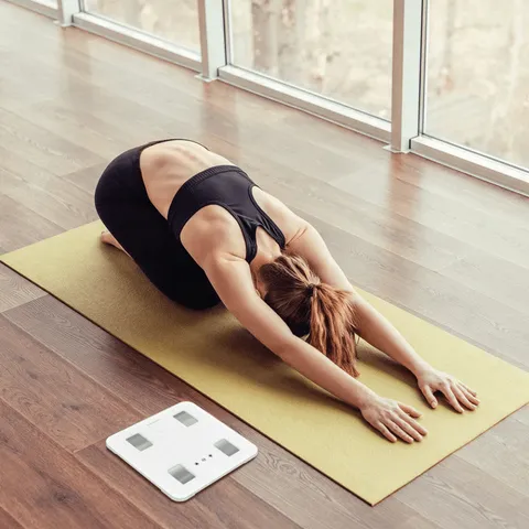 Cân phân tích sức khỏe Medisana 7in1 BS310 Connect - Cân thông minh đo mỡ, cơ, BMI, BMR, ứng dụng VitaDock+ - Đọc dễ dàng với màn hình LCD lớn