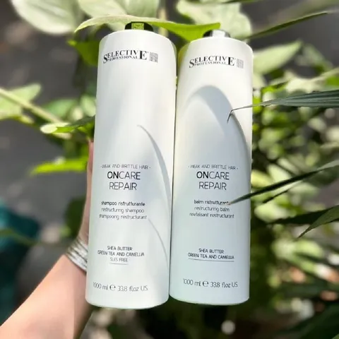 Cặp Dầu Gội & Xả Phục Hồi Tóc Selective Oncare Repair 1000ml - Giải Pháp Cho Tóc Hư Tổn, Khô Xơ, Dễ Rụng