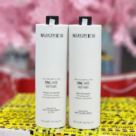 Cặp Dầu Gội & Xả Phục Hồi Tóc Selective Oncare Repair 1000ml - Giải Pháp Cho Tóc Hư Tổn, Khô Xơ, Dễ Rụng