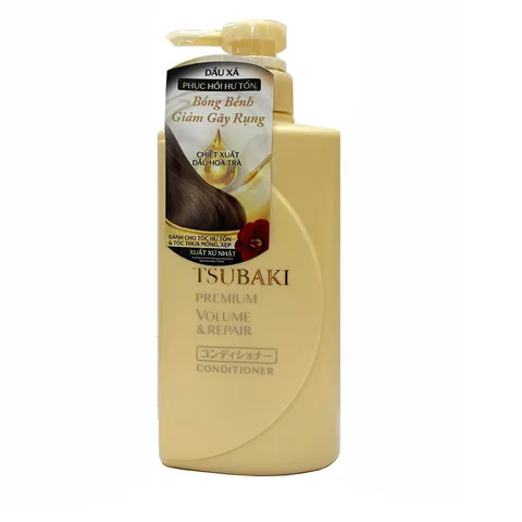 Dầu xả Tsubaki Premium Volume & Repair - Phục hồi tóc hư tổn, dưỡng bóng mượt 450ml - Sản phẩm chăm sóc tóc hiệu quả