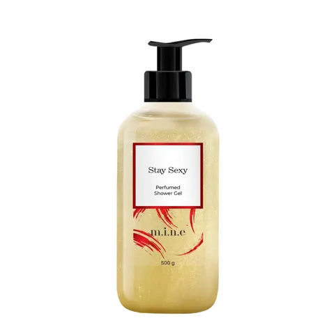 Gel tắm Mine Stay Sexy 500g - Sữa tắm hương nước hoa cao cấp, làm sạch sâu và dưỡng ẩm với Saffron, Niacinamide cho làn da sáng khỏe