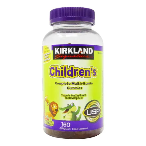 Kẹo Dẻo Kirkland Multivitamin cho Trẻ Em 160 Viên - Hỗ Trợ Tăng Trưởng và Miễn Dịch, Vitamin Tổng Hợp Mỹ