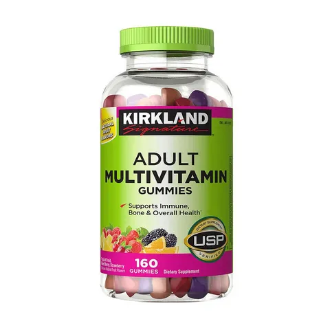 Kẹo Dẻo Vitamin Kirkland Adult Multivitamin Gummies 160 Viên - Bổ Sung 10 Loại Vitamin Thiết Yếu, Hương Vị Trái Cây Ngon Miệng