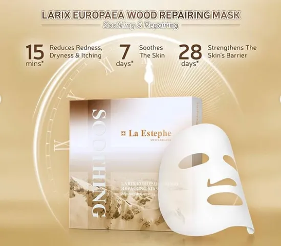 Mặt Nạ Gỗ Thông La Estephe - Mặt Nạ Tái Tạo Da Chiết Xuất Larix Europaea Dưỡng Ẩm, Làm Dịu Da, Hộp 6 Miếng