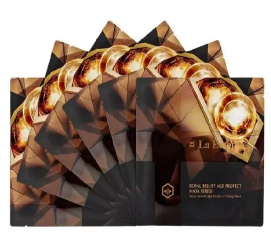Mặt nạ La Estephe Royal Beelift Age Profect - Mặt Nạ Săn Chắc, Trẻ Hóa Da Từ Nọc Ong, Hộp 6 Miếng Dành Cho Mọi Loại Da