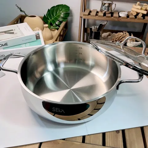 Nồi Luộc Gà, Nồi Lẩu Inox Seka SKM3360 26cm, 4.5L Dùng Mọi Loại Bếp - Chất Liệu Inox 18/10 Dễ Vệ Sinh, An Toàn Khi Nấu Ăn