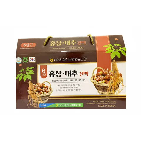 Nước Hồng Sâm Táo Đỏ Red Ginseng Jujube Liquid - Hỗ Trợ Bồi Bổ Sức Khỏe, Dễ Uống 50ml, Sản Phẩm Từ Hàn Quốc