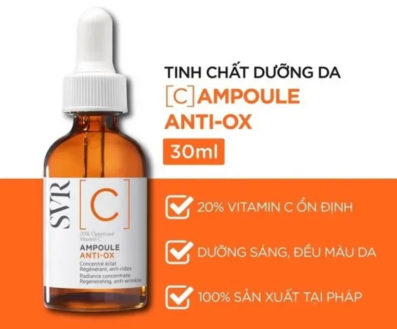 Serum SVR C Ampoule Anti-Ox 30ml - Tinh Chất Làm Sáng Da, Trẻ Hóa Da, Giảm Nếp Nhăn, Dưỡng Ẩm, Chất Lượng Cao, Cho Mọi Loại Da