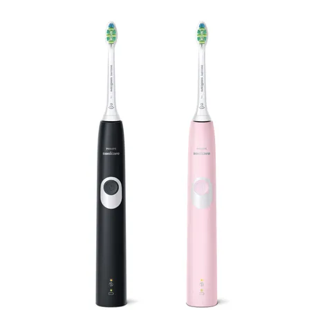 Set 2 Bàn Chải Điện Philips Sonicare 4300 HX6800/35 Kèm Hộp Đựng - Công Nghệ Làm Sạch Sâu hiệu quả
