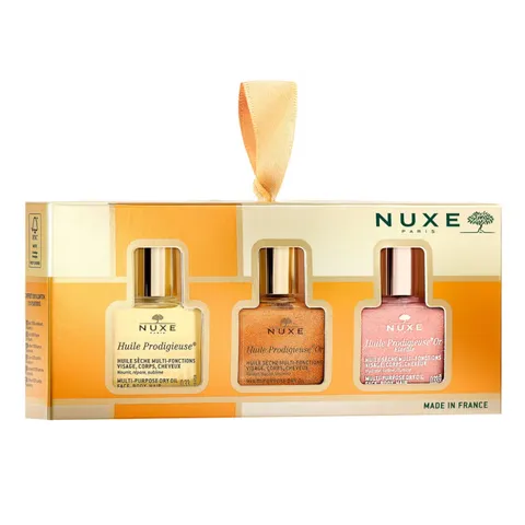 Set 3 Lọ Dầu Dưỡng Đa Năng Nuxe Huile Prodigieuse - Dưỡng Da, Tóc, Cơ Thể, Giúp Da Mềm Mại, Tóc Óng Mượt