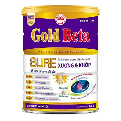 Sữa Dinh Dưỡng Gold Beta Cho Người Xương Khớp - Hỗ Trợ Sức Khỏe, Ít Béo, Bổ Sung Sữa Non & Tổ Yến, Hộp 900g