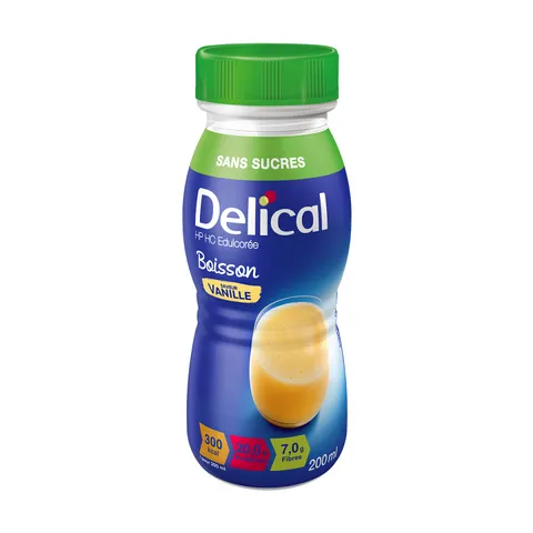 Sữa Dinh Dưỡng Delical Boisson HP HC Edulcorée Không Đường - Lốc 4 Chai 200ml, Hỗ Trợ Bổ Sung Dinh Dưỡng, Không Gluten, Không Lactose